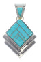 Turquoise Inlay Silver Pendant YX75453